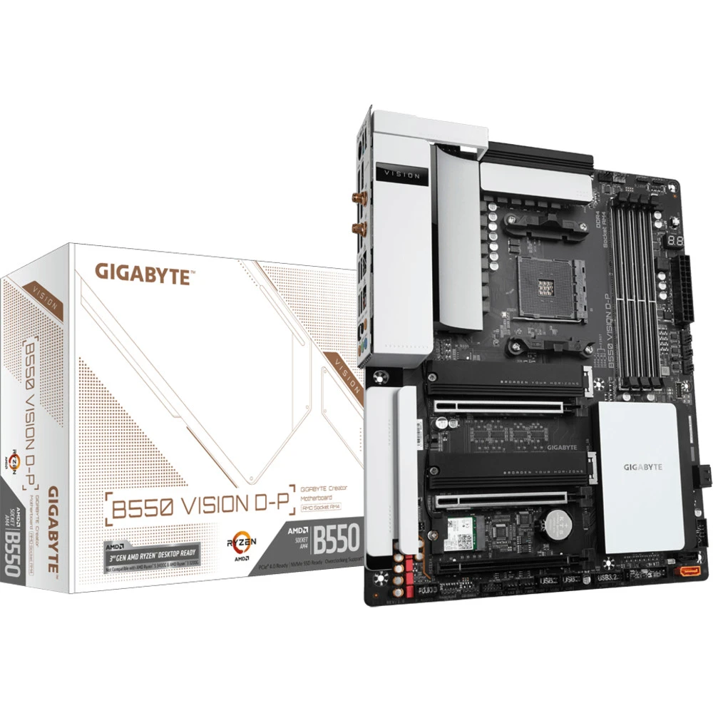 Материнская плата Gigabyte B550 VISION D-P ATX, AMD AM4