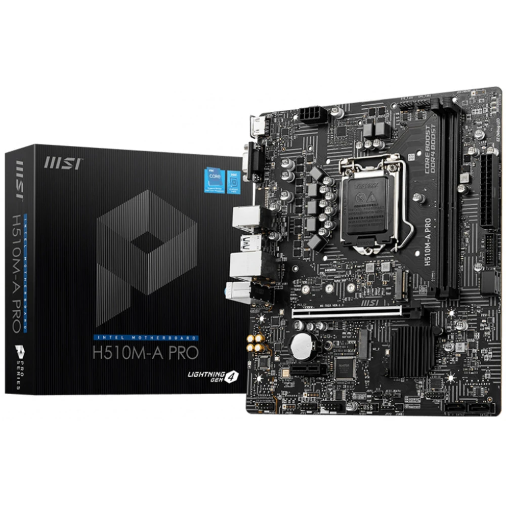Материнская плата MSI H510M-A PRO Micro-ATX, LGA 1200