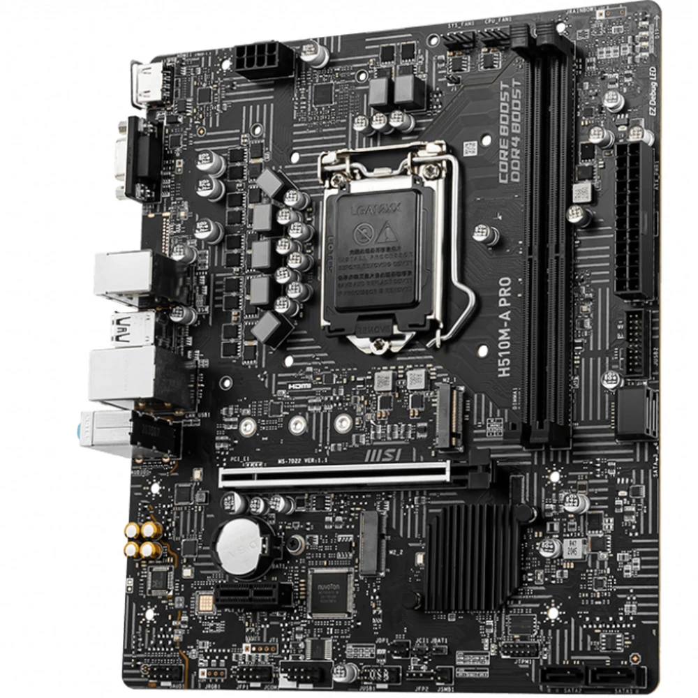 Материнская плата MSI H510M-A PRO Micro-ATX, LGA 1200