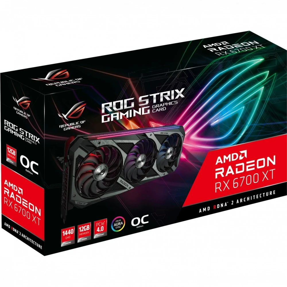 Видеокарта Asus ROG-STRIX-RX6700XT-O12G-GAMING 12 ГБ