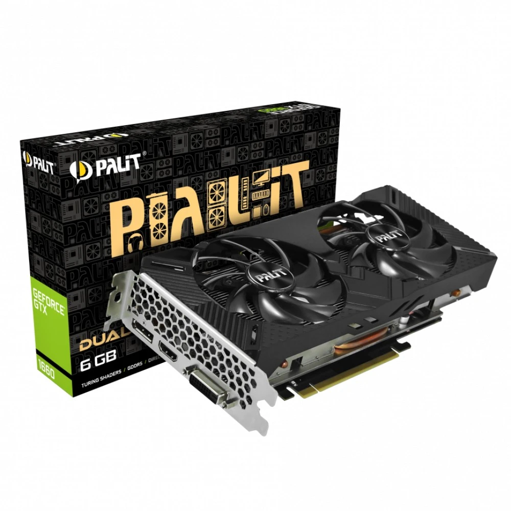 Видеокарта Palit PA-GTX1660 DUAL 6G NE51660018J9-1161C 6 ГБ