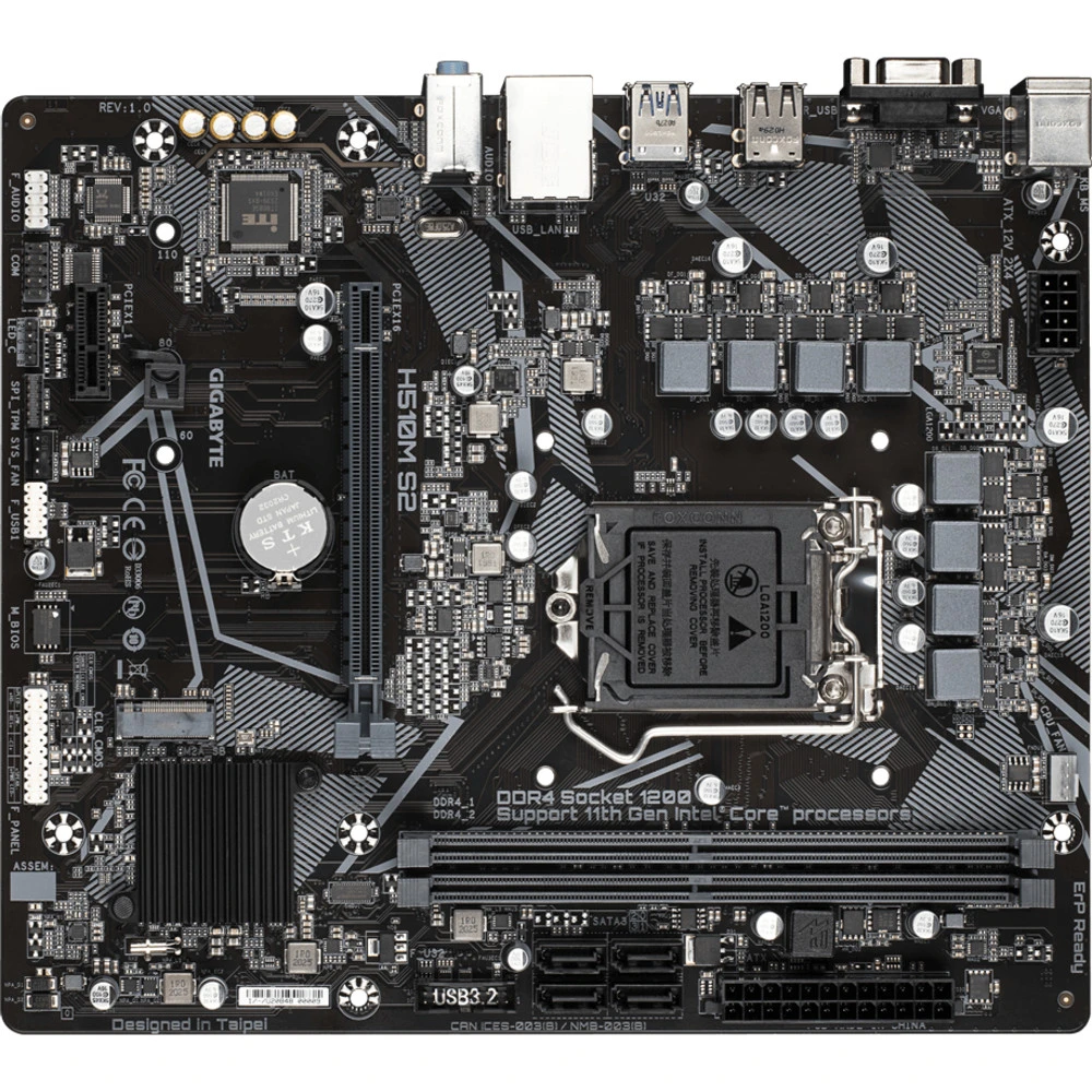Материнская плата Gigabyte H510M S2 Micro-ATX, LGA 1200