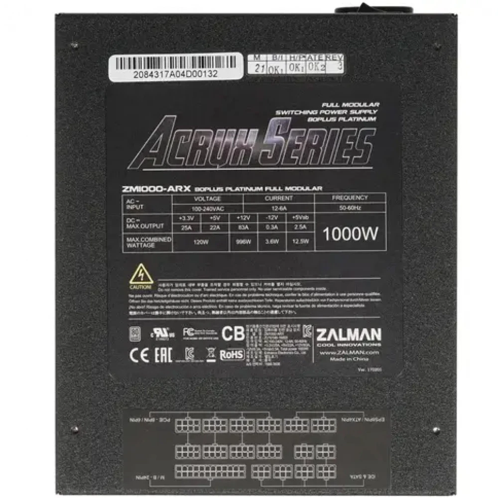 Блок питания Zalman ZM1000-ARX 1000 Вт, 80+ Platinum
