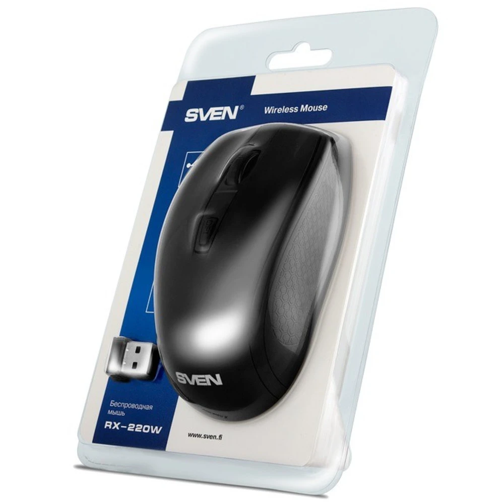 Мышь Sven RX-220W Black SV-016227 Бюджетные, Беспроводная
