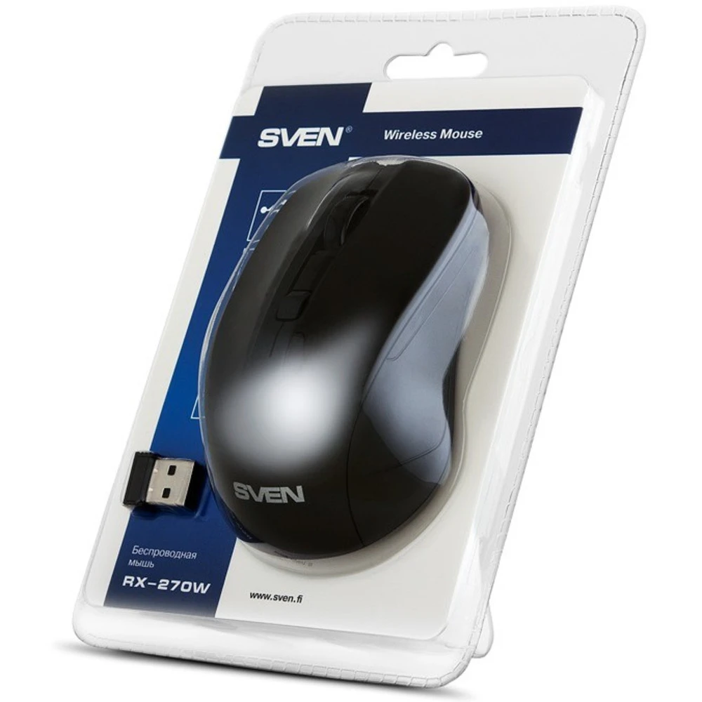 Мышь Sven RX-270W Black SV-016234 Бюджетные, Беспроводная