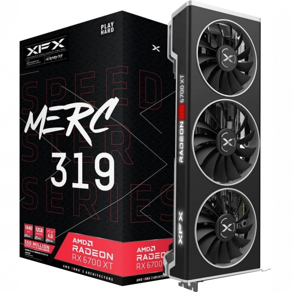 Видеокарта XFX Radeon RX 6700 XT RX-67XTYTBDP 12 ГБ
