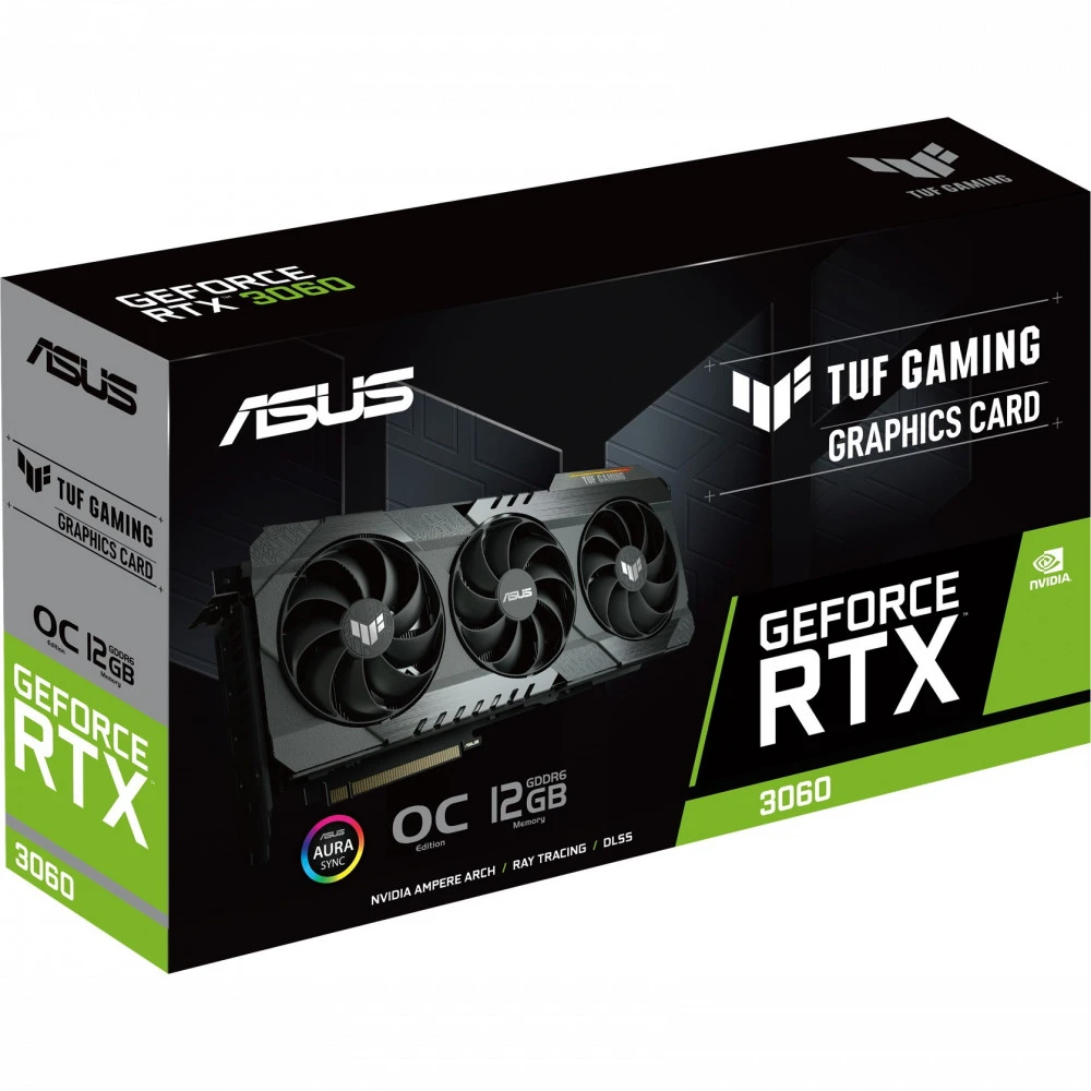 Видеокарта Asus RTX 3060 TUF Gaming V2 OC LHR TUF-RTX3060-O12G-V2-GAMING 12 ГБ