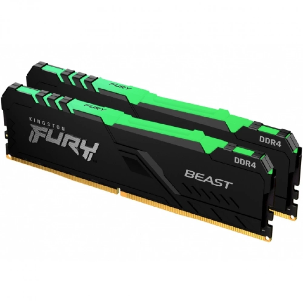 ОЗУ Kingston Fury Beast RGB KF436C17BBAK2/16 DIMM, DDR4, 16 Гб (2 х 8 Гб), 3600 МГц