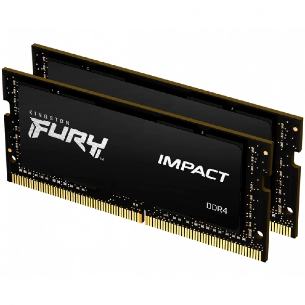 ОЗУ Kingston Fury Impact KF429S17IB1K2/32 SO-DIMM, DDR4, 32 Гб (2 х 16 Гб), 2933 МГц