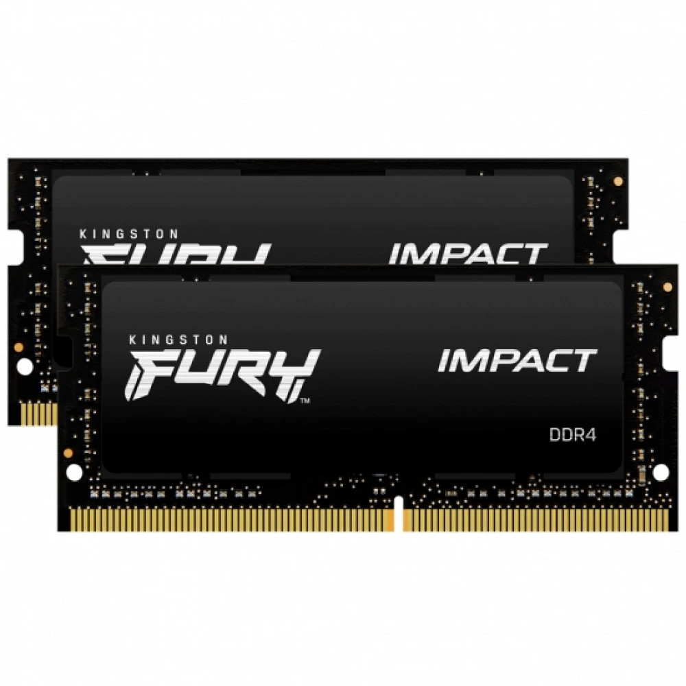 ОЗУ Kingston Fury Impact KF429S17IB1K2/32 SO-DIMM, DDR4, 32 Гб (2 х 16 Гб), 2933 МГц