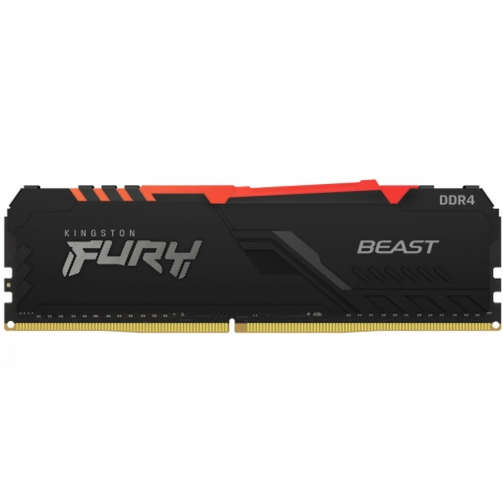 ОЗУ Kingston Fury Beast RGB KF432C16BB1AK4/64 DIMM, DDR4, 64 Гб (4 х 16 Гб), 3200 МГц