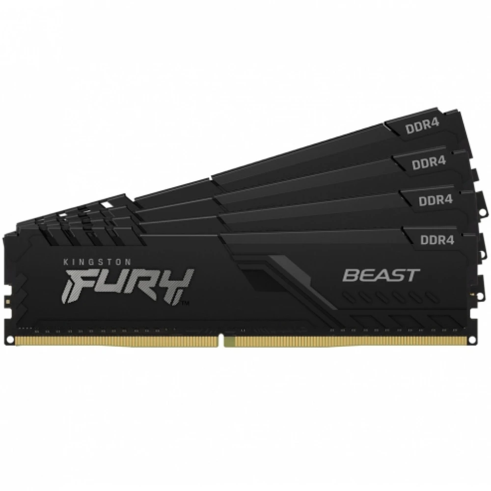 ОЗУ Kingston Fury Beast KF436C18BBK4/64 DIMM, DDR4, 64 Гб (4 х 16 Гб), 3600 МГц