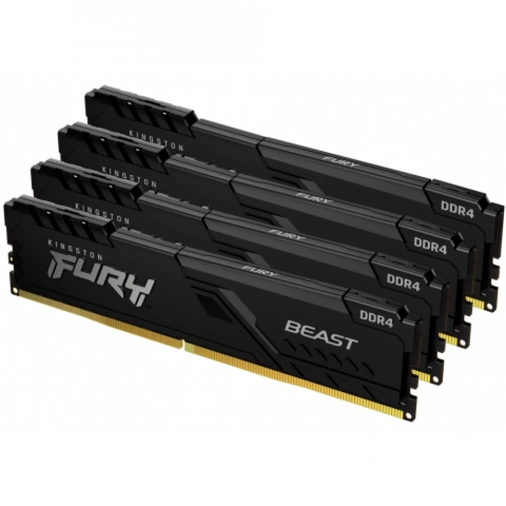 ОЗУ Kingston Fury Beast KF436C18BBK4/64 DIMM, DDR4, 64 Гб (4 х 16 Гб), 3600 МГц