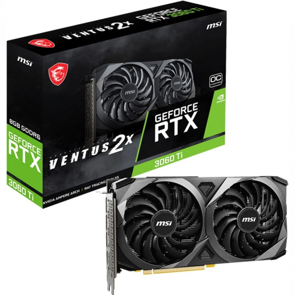 Видеокарта MSI RTX 3060 Ti VENTUS 2X 8G OCV1 LHR 8 ГБ