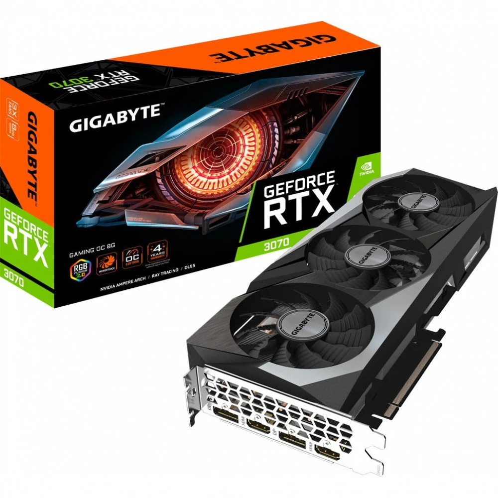 Видеокарта Gigabyte GeForce RTX3070 GAMING OC GV-N3070GAMING OC-8GD 2.0 8 ГБ