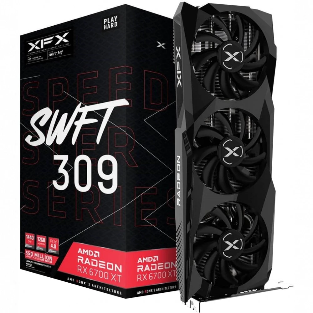 Видеокарта XFX Radeon RX 6700 XT RX-67XTYJFDV 12 ГБ