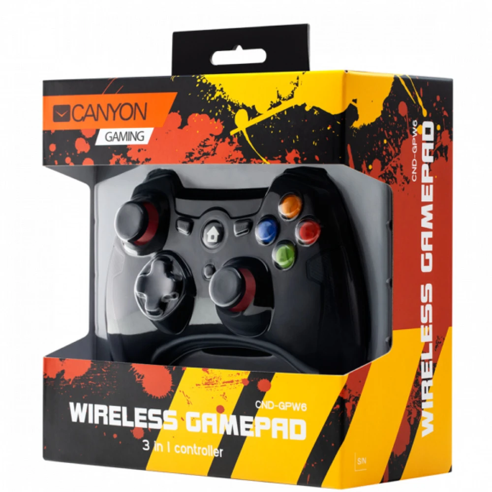 Манипулятор Canyon GP-W6 2.4G Wireless Controller with Dual Motor CND-GPW6