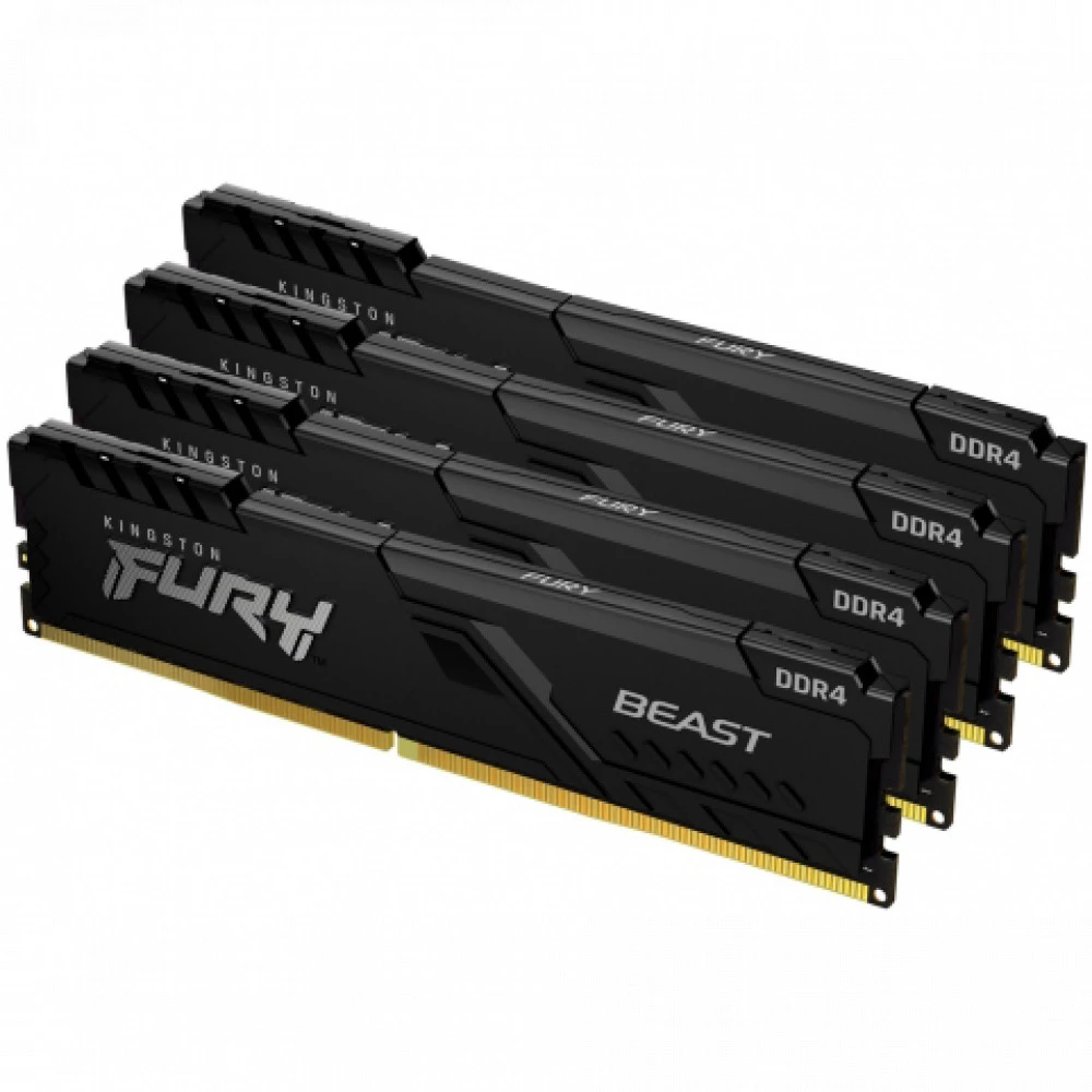 ОЗУ Kingston Fury Beast KF436C18BBK4/128 DIMM, DDR4, 128 Гб (4 х 32 Гб), 3600 МГц