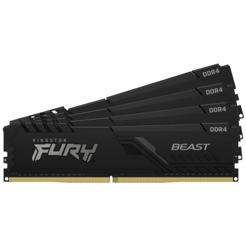 ОЗУ Kingston Fury Beast KF436C18BBK4/128 DIMM, DDR4, 128 Гб (4 х 32 Гб), 3600 МГц