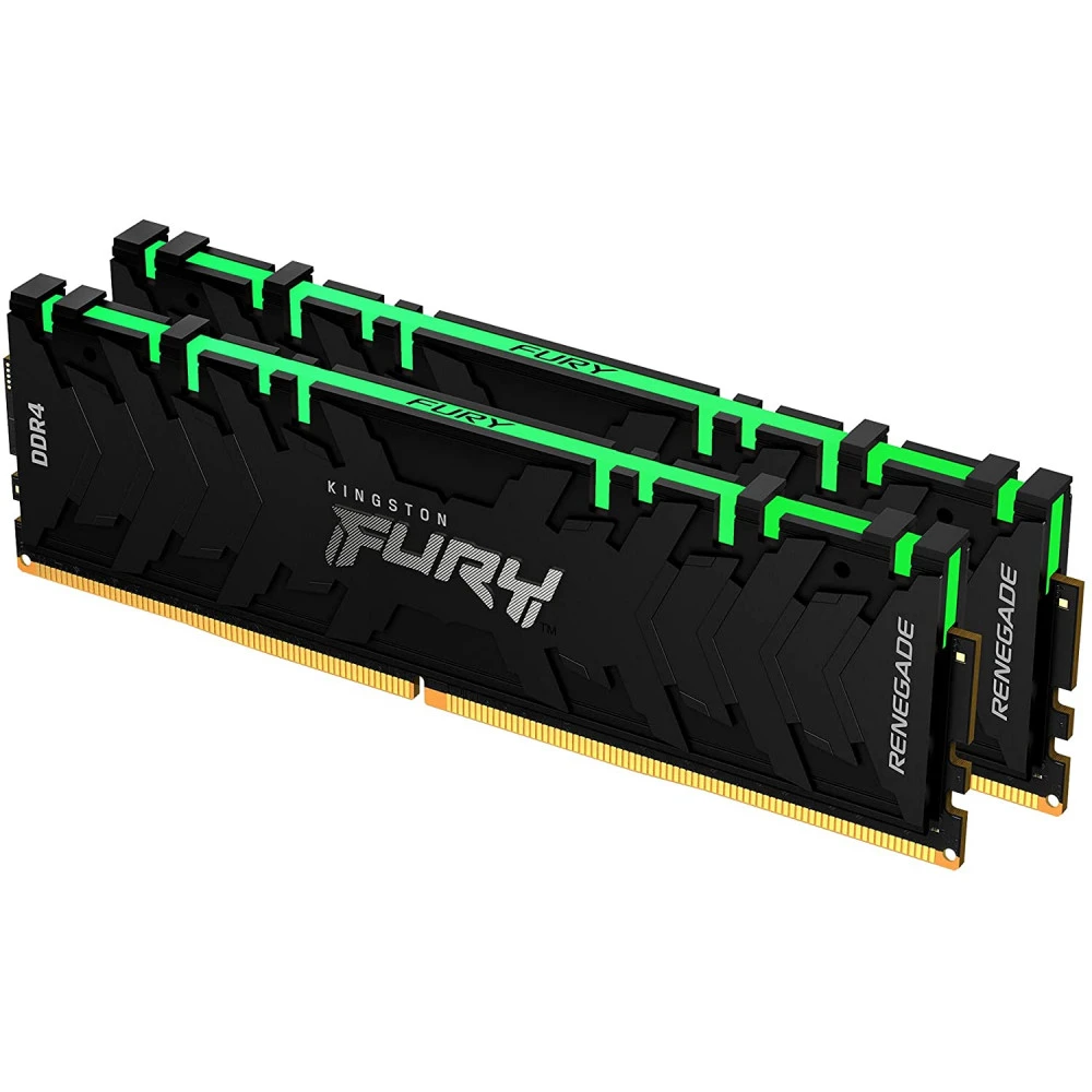 ОЗУ Kingston FURY Renegade RGB 64 ГБ KF430C16RBAK2/64 DIMM, DDR4, 64 Гб (2 х 32 Гб), 3000 МГц