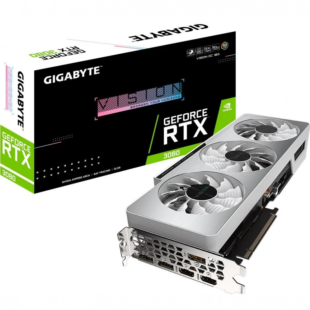 Видеокарта Gigabyte GeForce RTX 3080 VISION OC LHR 10G GV-N3080VISION OC-10GD 2.0 10 ГБ
