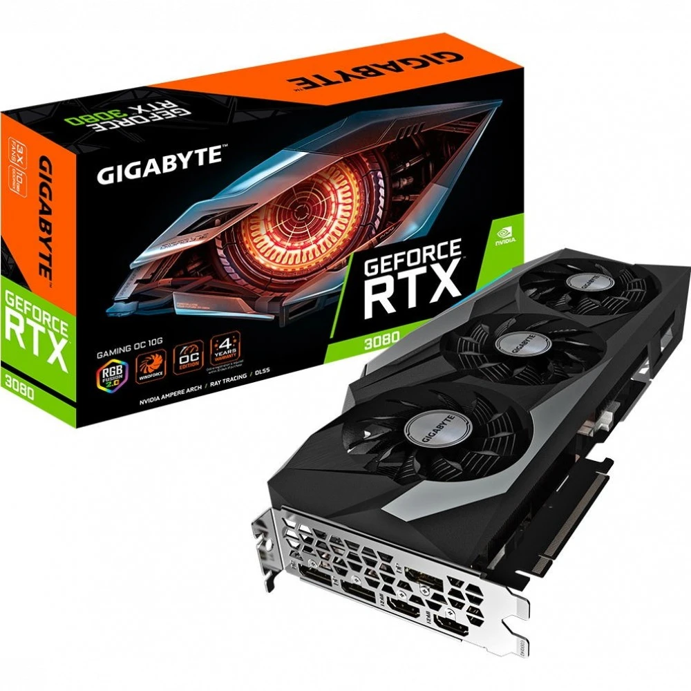 Видеокарта Gigabyte GeForce RTX 3080 GAMING OC LHR 10G GV-N3080GAMING OC-10GD 2.0 10 ГБ
