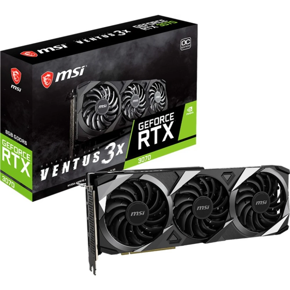 Видеокарта MSI RTX 3070 VENTUS 3X 8G OC LHR 8 ГБ
