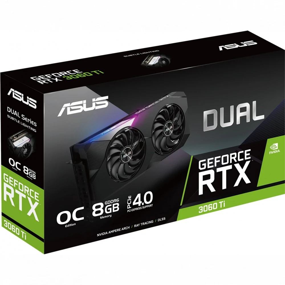 Видеокарта Asus RTX3060T DUAL-RTX3060TI-O8G-V2 8 ГБ