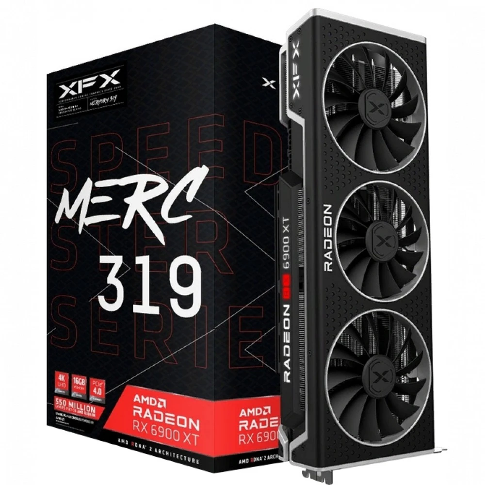 Видеокарта XFX Speedster MERC319 Radeon RX 6900 XT BLACK RX-69XTACBD9 16 ГБ
