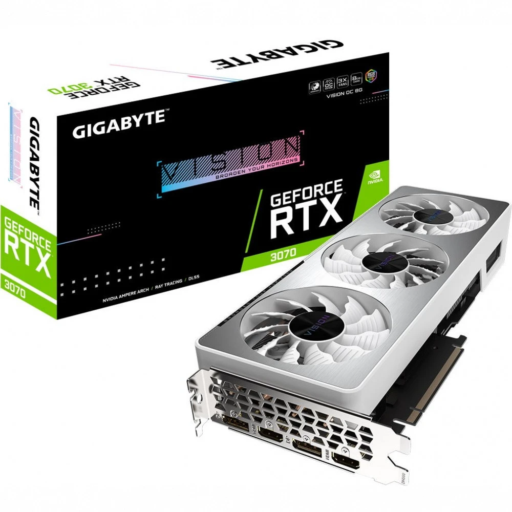 Видеокарта Gigabyte NVIDIA GeForce RTX 3070 GV-N3070VISION OC-8GD 2.0 8 ГБ