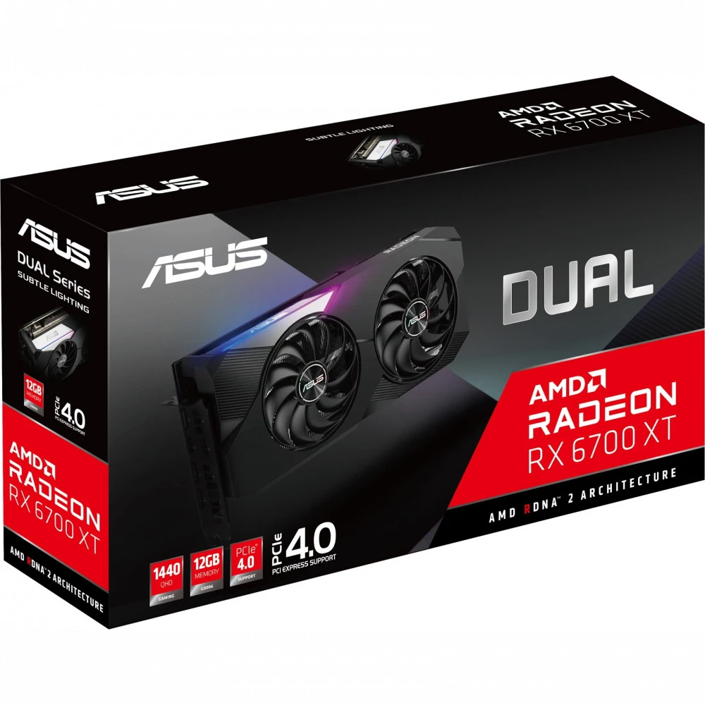 Видеокарта Asus Radeon RX 6700 XT DUAL DUAL-RX6700XT-12G 12 ГБ