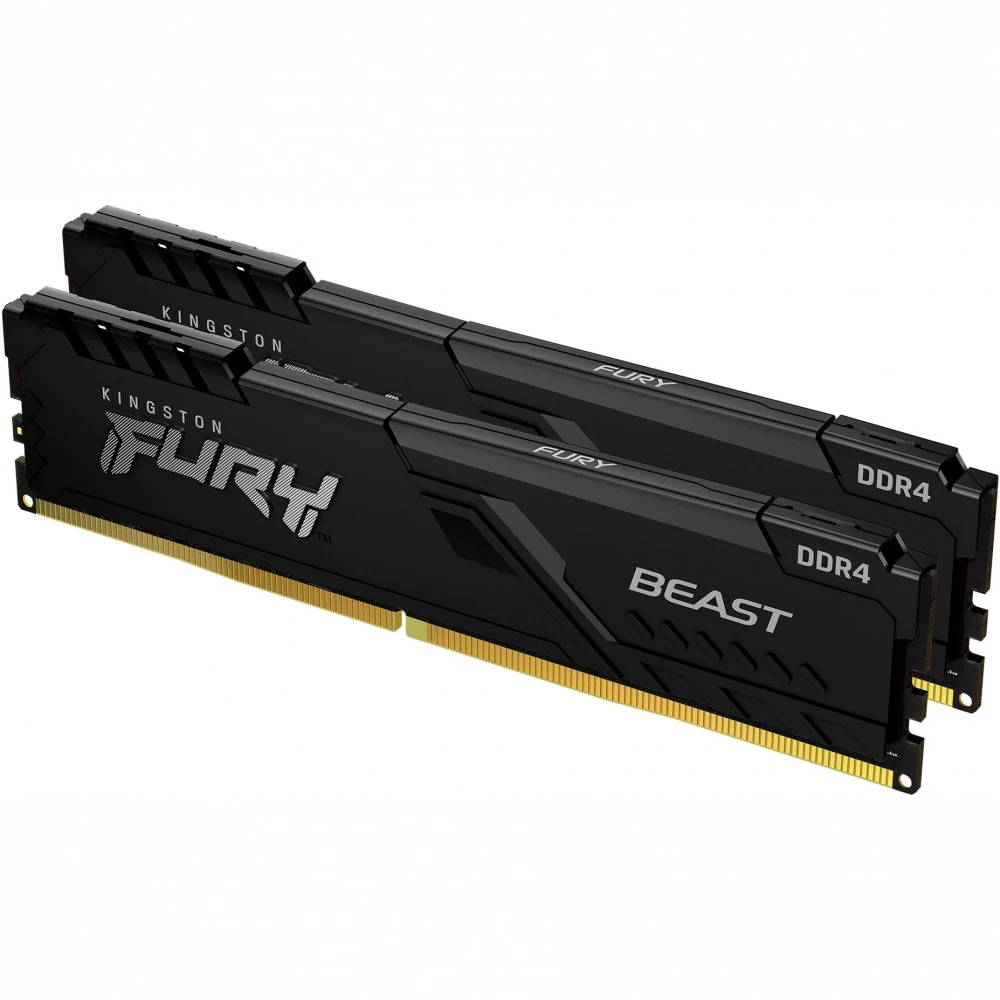 ОЗУ Kingston Fury Beast KF432C16BBK2/32 DIMM, DDR4, 32 Гб (2 х 16 Гб), 3200 МГц