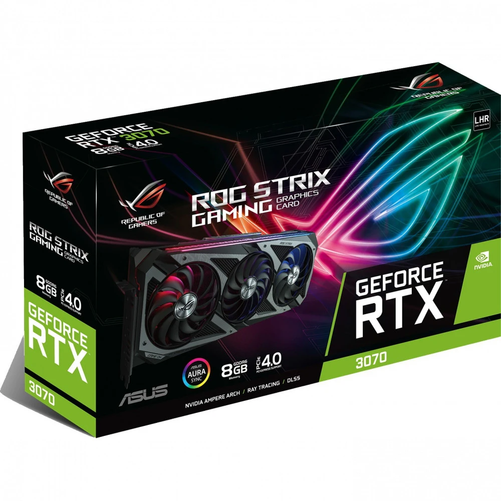 Видеокарта Asus ROG STRIX RTX 3070 V2 GAMING ROG-STRIX-RTX3070-8G-V2-GAMING 8 ГБ