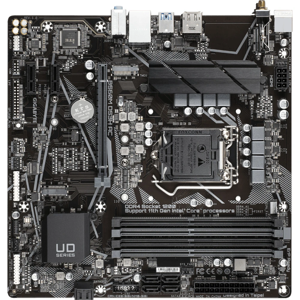 Материнская плата Gigabyte B560M DS3H AC Micro-ATX, LGA 1200
