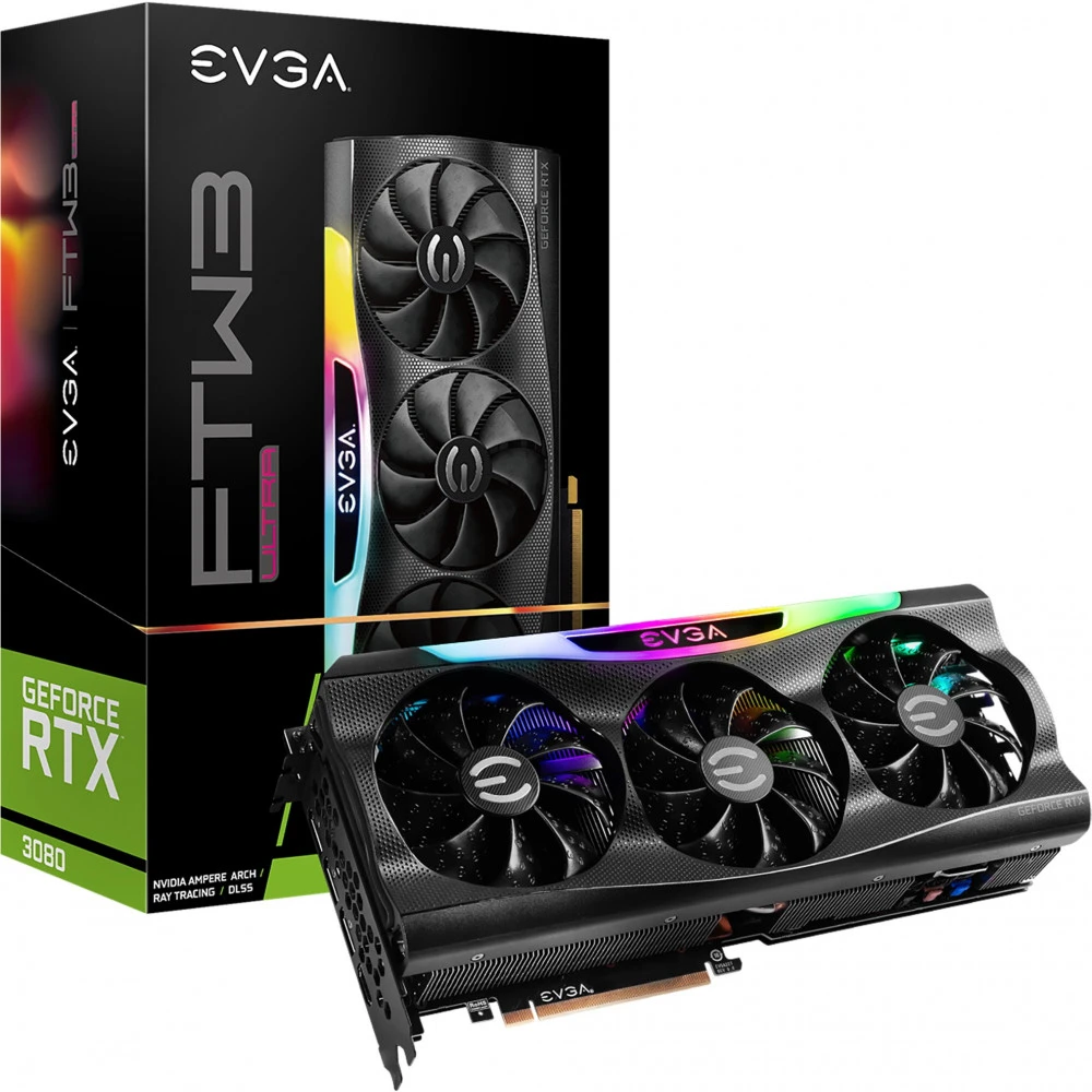 Видеокарта EVGA RTX 3080 FTW3 ULTRA GAMING LHR 10G-P5-3897-KL 10 ГБ