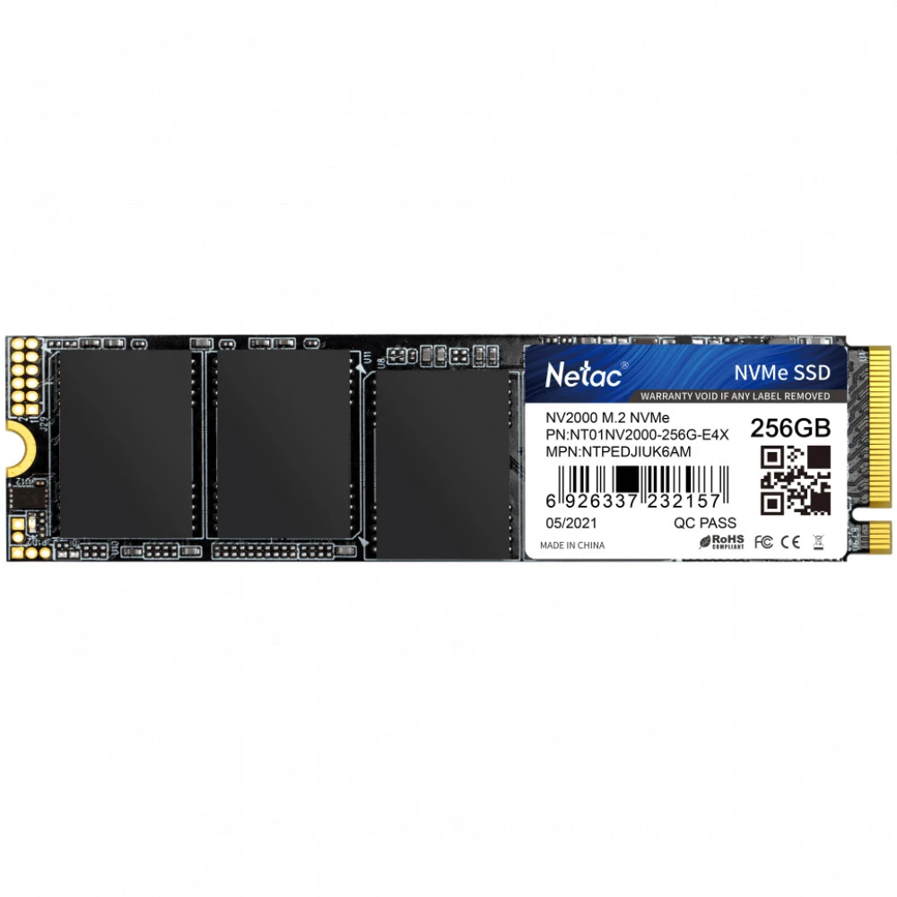 Жесткий диск Netac NV2000 NT01NV2000-256-E4X SSD (твердотельные), 256 ГБ, M.2, PCIe