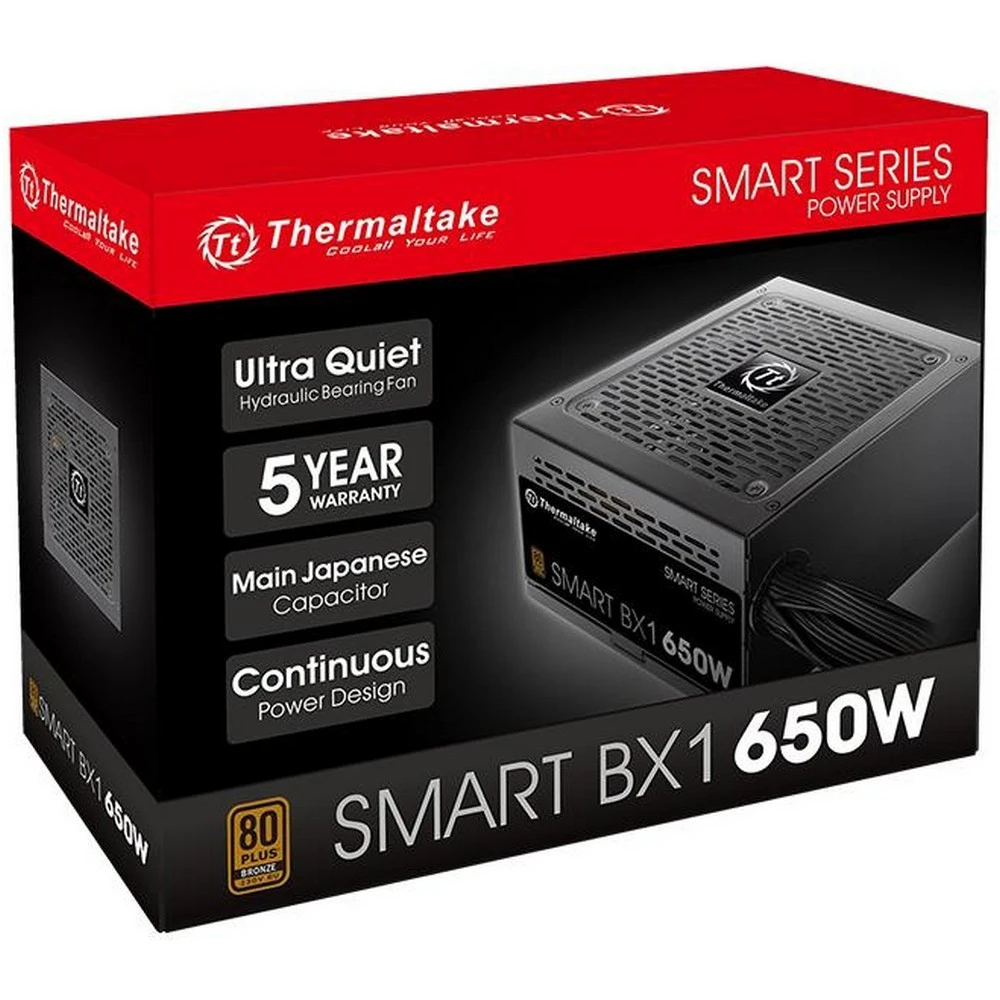 Блок питания Thermaltake Smart BX1 650W PS-SPD-0650NNSABE-1 650 Вт, 80+ Bronze