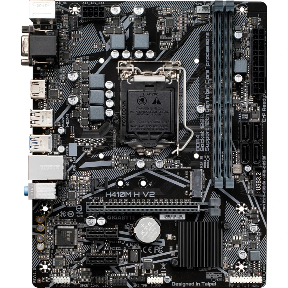 Материнская плата Gigabyte H410M H V2 GA-H410M-H V2 Micro-ATX, LGA 1200