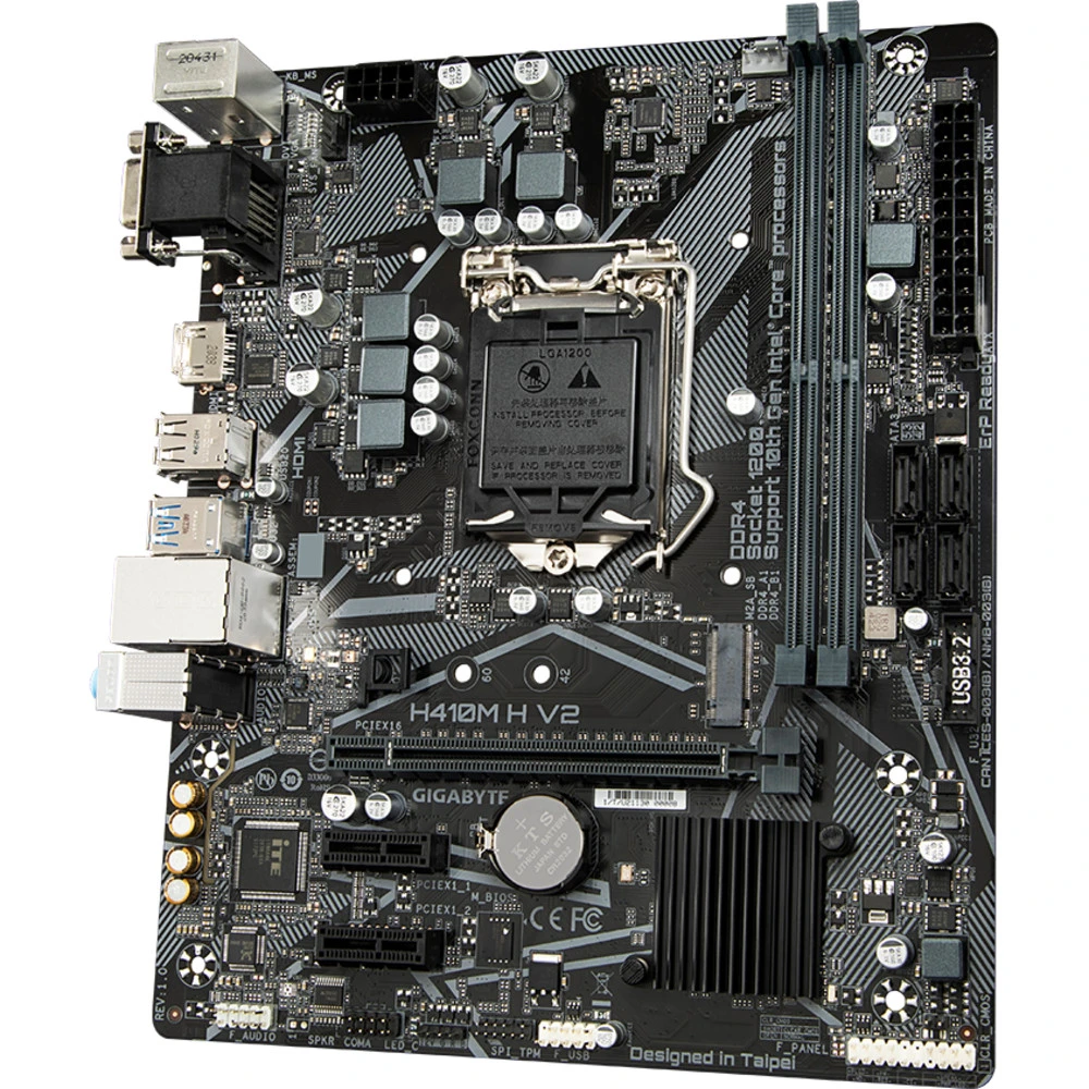 Материнская плата Gigabyte H410M H V2 GA-H410M-H V2 Micro-ATX, LGA 1200