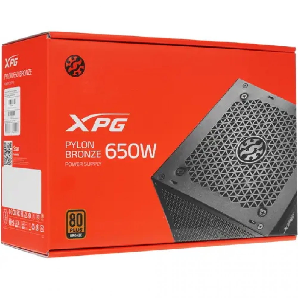Блок питания XPG Pylon PYLON650B-BKCEU 650 Вт, 80+ Bronze