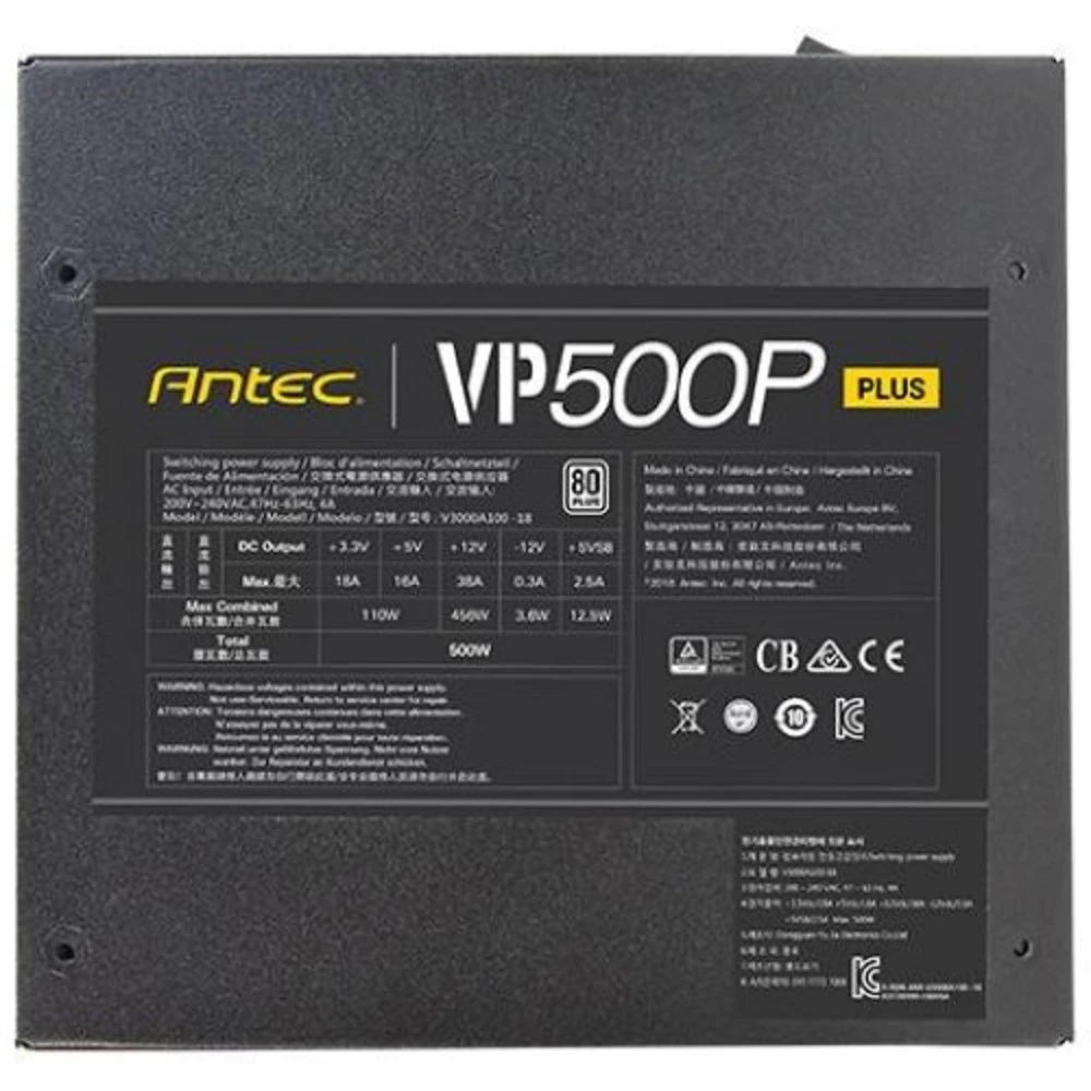 Блок питания Antec VP500P Plus EC 500 Вт, 80+