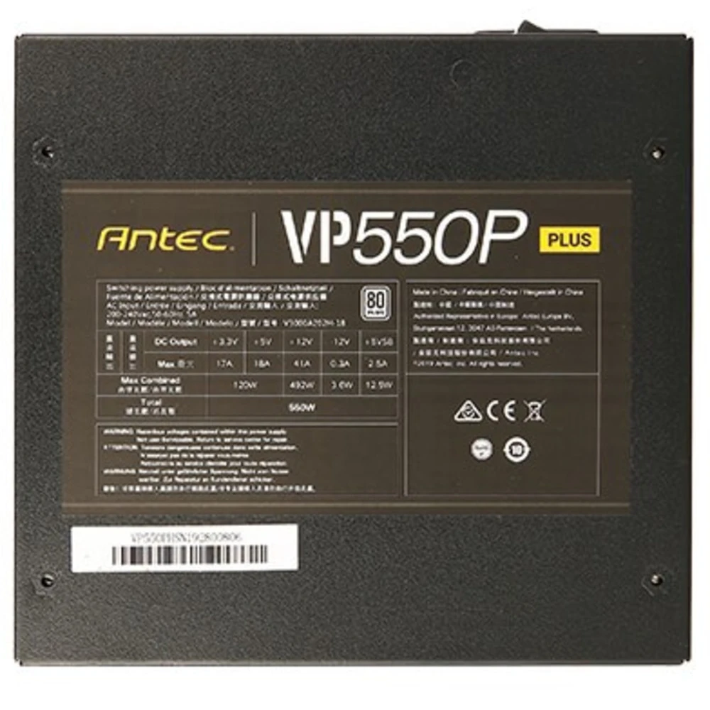 Блок питания Antec VP550P Plus EC 550 Вт, 80+