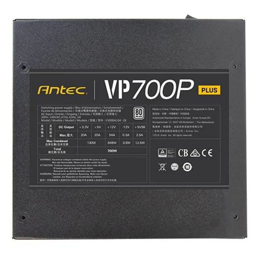 Блок питания Antec VP700P Plus EC 700 Вт, 80+