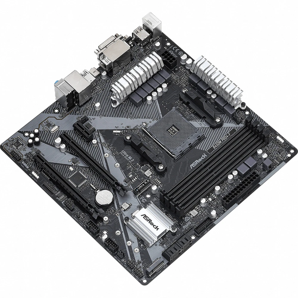 Материнская плата ASRock B450M PRO4-F R2.0 Micro-ATX, AMD AM4