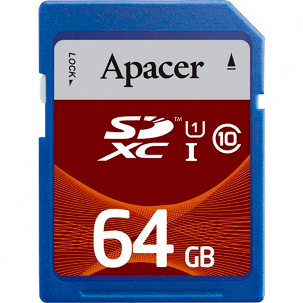 Флеш (Flash) карты Apacer AP64GSDXC10U1-R 64 ГБ