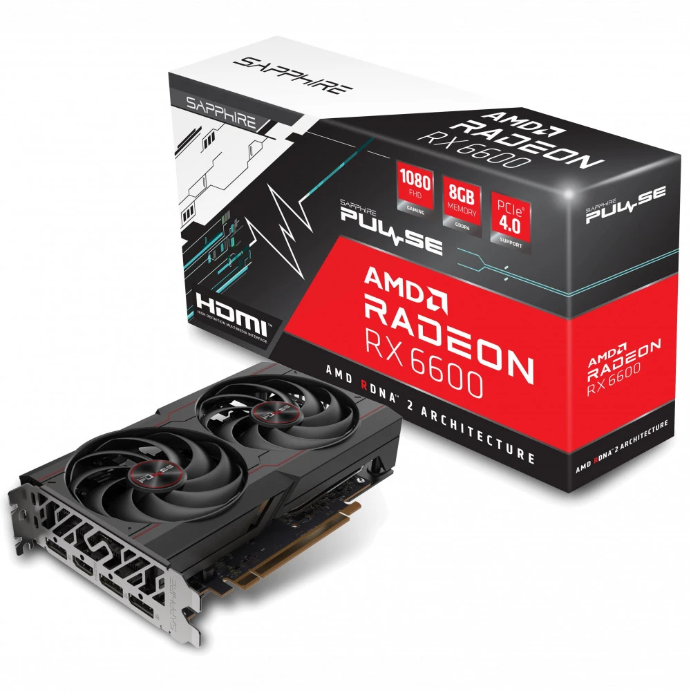 Видеокарта Sapphire Radeon RX 6600 PULSE 11310-01-20G 8 ГБ