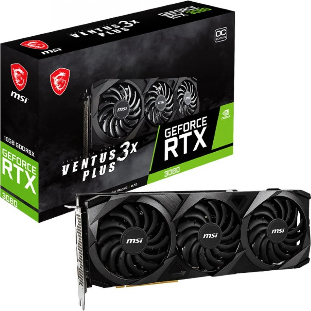 Видеокарта MSI GeForce RTX 3080 VENTUS 3X PLUS 10G OC LHR 10 ГБ