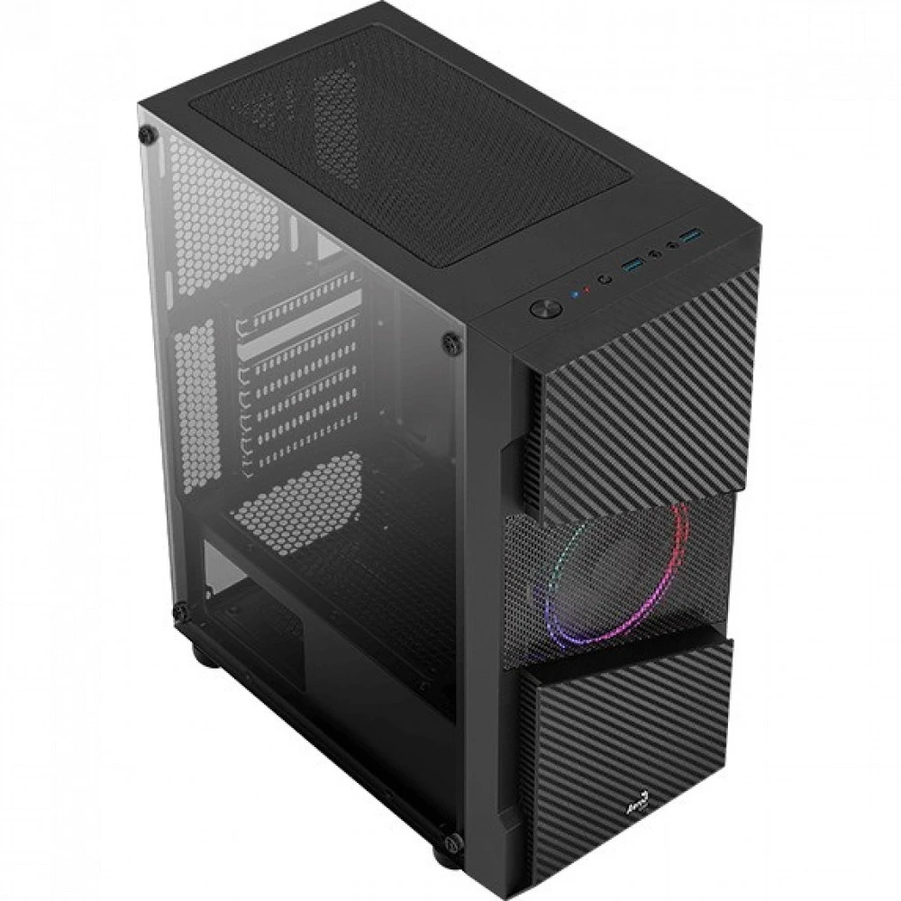 Корпус Aerocool Menace Saturn FRGB-G-BK-v1 Mid-Tower