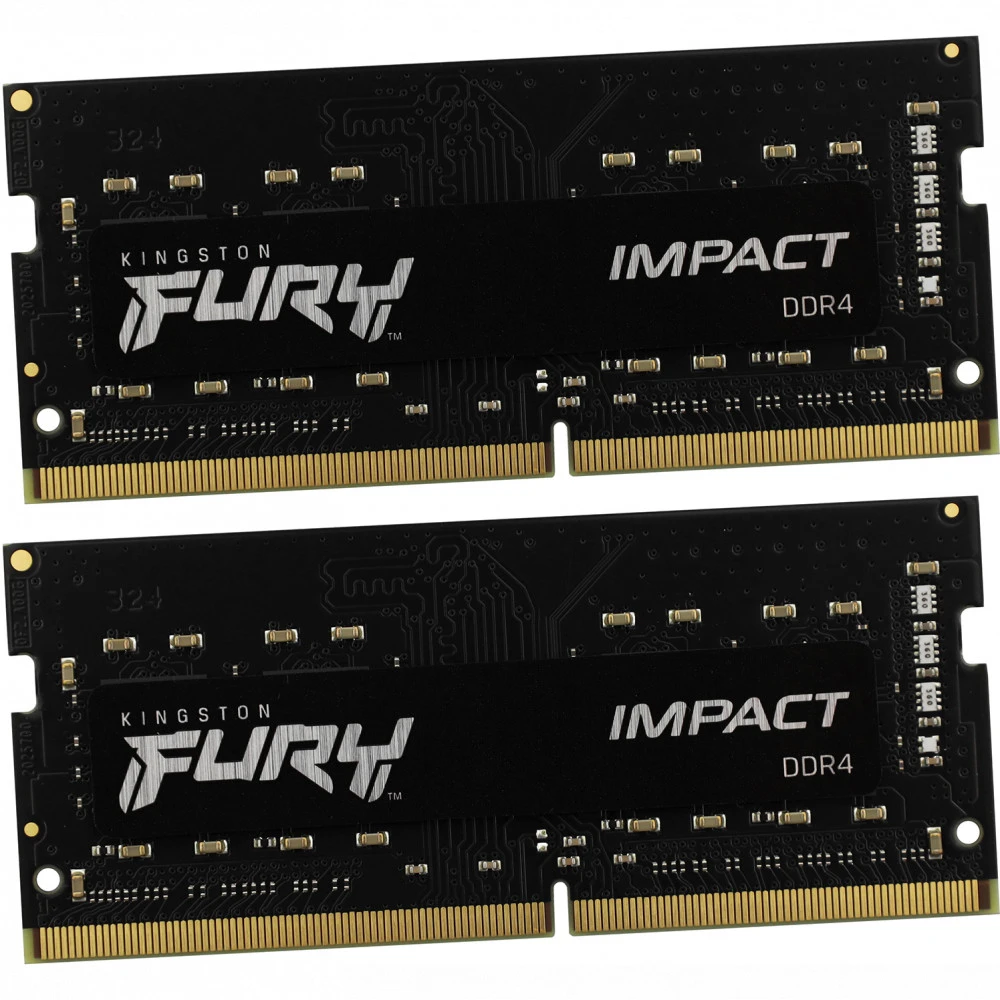 ОЗУ Kingston Fury Impact KF432S20IBK2/32 SO-DIMM, DDR4, 32 Гб (2 х 16 Гб), 3200 МГц