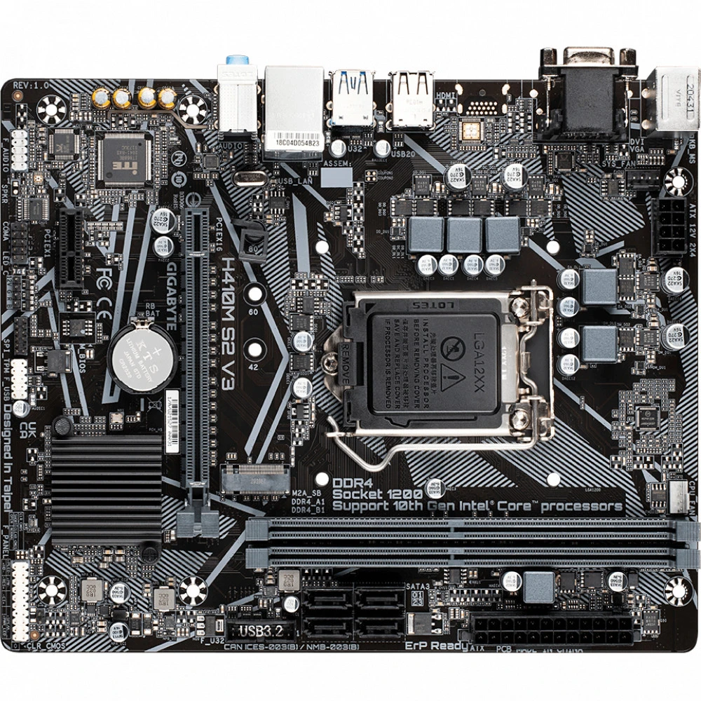 Материнская плата Gigabyte H410M S2 V3 Micro-ATX, LGA 1200